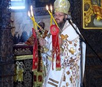 24.05.2020 г. - 6 Неделя след Пасха - на Слепия. Ден на Българската просвета и култура и на славянската писменост. Архиерейска света Литургия в катедрален храм „Успение Богородично“, град Пазарджик.